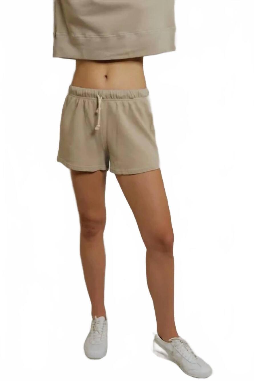 NEW PERFECTWHITETEE layla french terry sweat shorts in driftwood